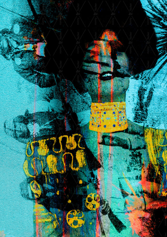 Red tears - Digital art by Ronny Fischer inspired by 'Judith and Holofernes'