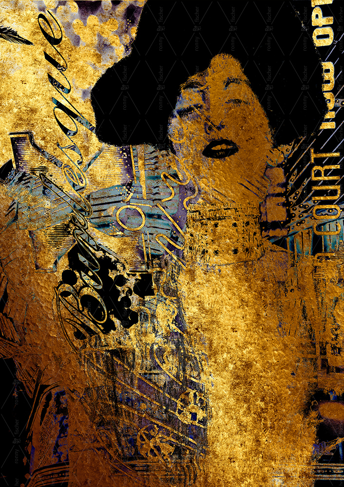 "Burlesque - Gold" - Digital art by Ronny Fischer