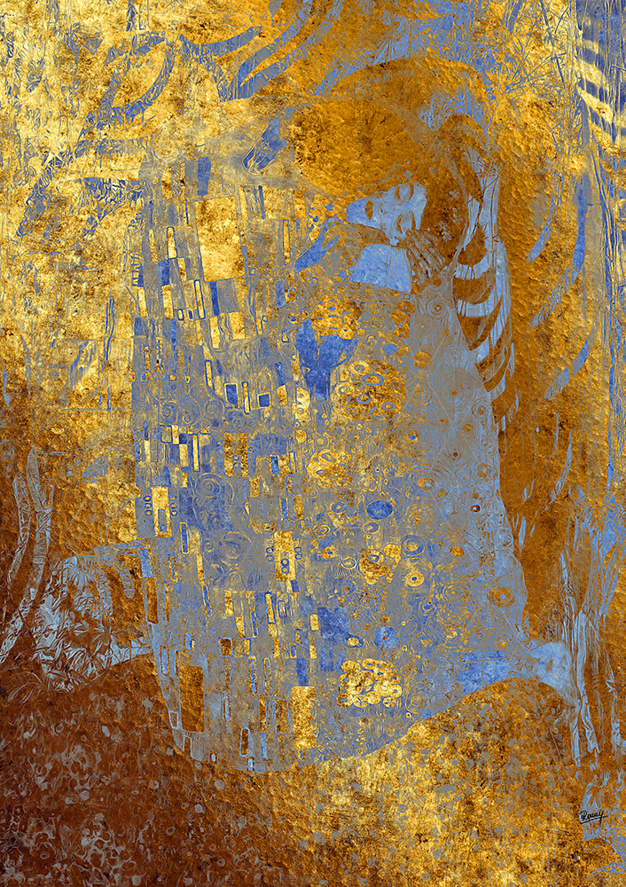 "Embraced by trees - Gold" - Digital art by Ronny Fischer
