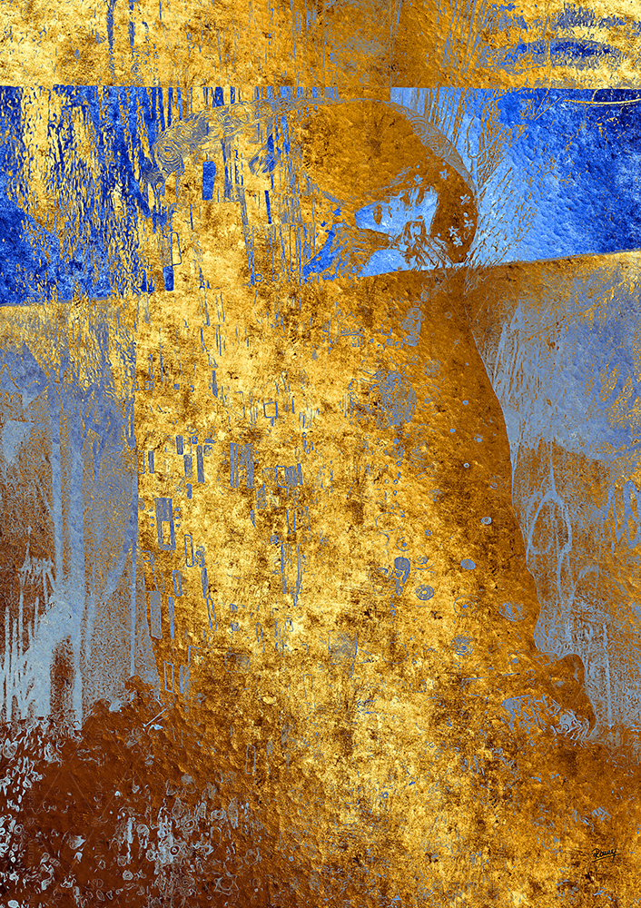 "Rising water - Gold" - Digital art by Ronny Fischer