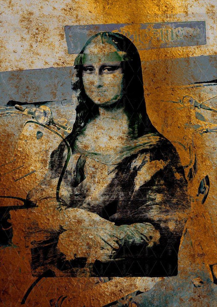 "Vespa Portofino - Gold" - Digital art by Ronny Fischer