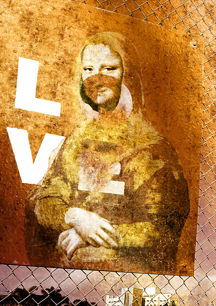 "Love Mona - Gold" - Digital art by Ronny Fischer
