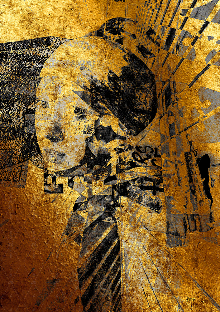 "Yellow Faced - Gold" - Digital art by Ronny Fischer